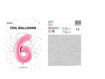 Picture of FOIL BALLOON NUMBER 6 PASTEL PINK 34 INCH